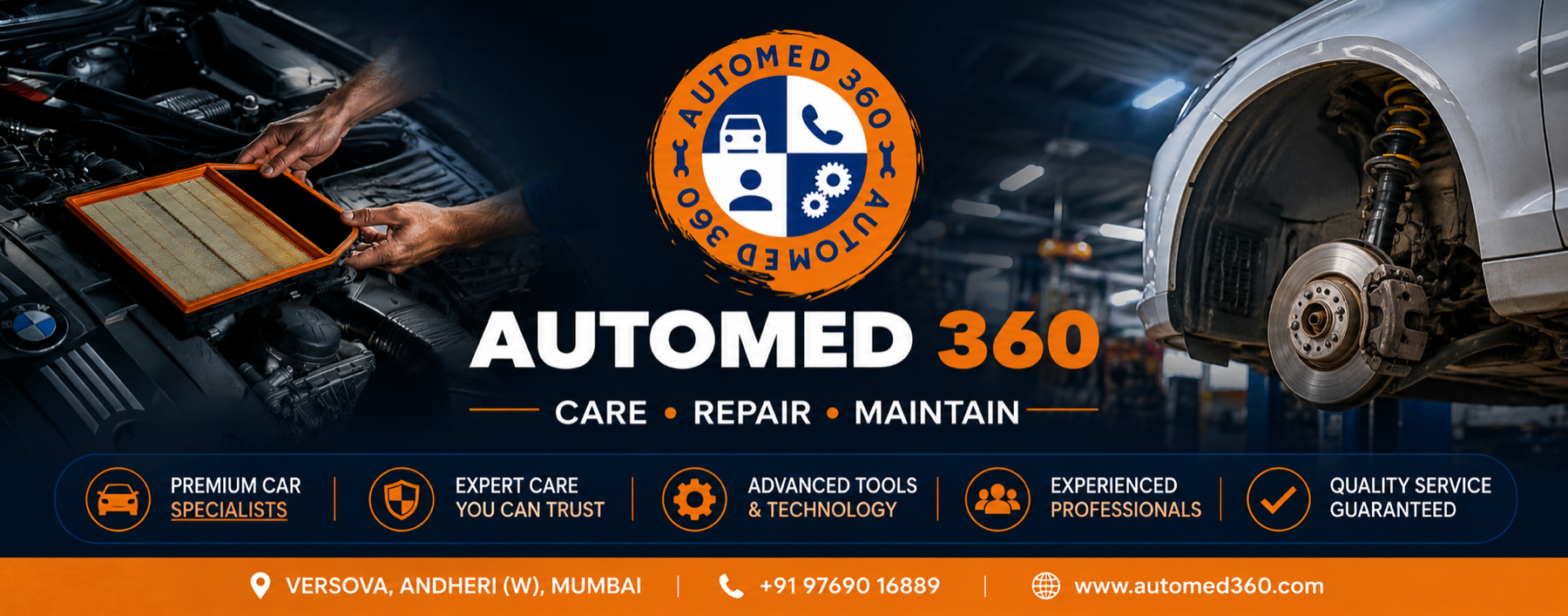 AUTOMED 360 premium car specialists cover